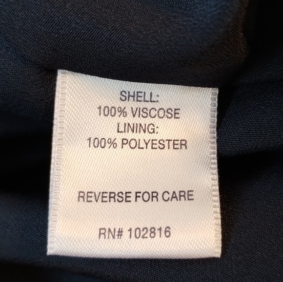 Ryllace Floral Boho Promenade Flowy Tiered Navy Blue Dress 3/4 Sleeve  Size 20 - Picture 8 of 15